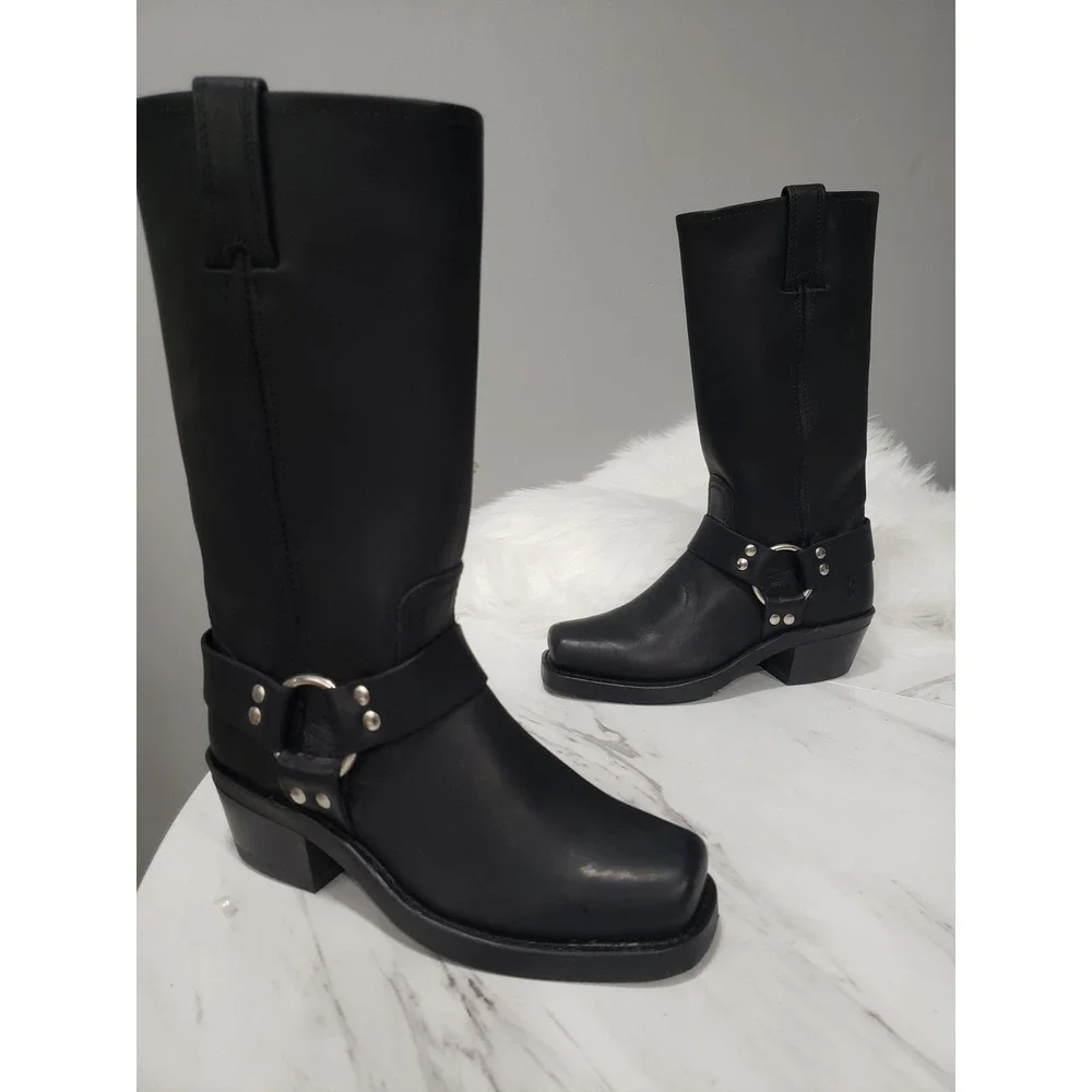NEW NO BOX SZ 5.5 Women Frye Engineer Harness 12R Moto Biker Boots Riding Chore